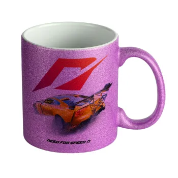 Need For Speed, Κούπα Μωβ Glitter που γυαλίζει, κεραμική, 330ml