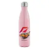 Μεταλλικό παγούρι θερμός Ροζ Ιριδίζον (Stainless steel), διπλού τοιχώματος, 500ml