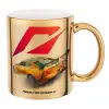 Mug ceramic, gold mirror, 330ml