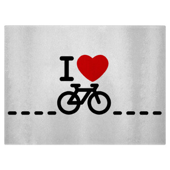 I love Bike, Επιφάνεια κοπής γυάλινη (38x28cm)