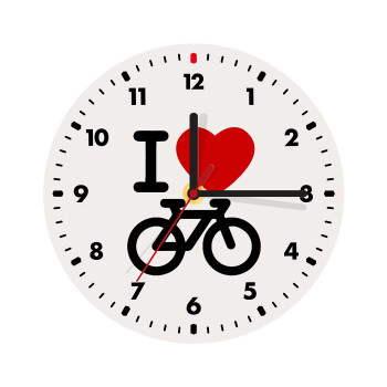 I love Bike, Ρολόι τοίχου ξύλινο (20cm)