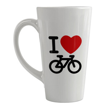 I love Bike, Κούπα κωνική Latte Μεγάλη, κεραμική, 450ml
