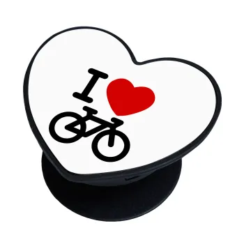 I love Bike, Phone Holders Stand  καρδιά Μαύρο Βάση Στήριξης Κινητού στο Χέρι