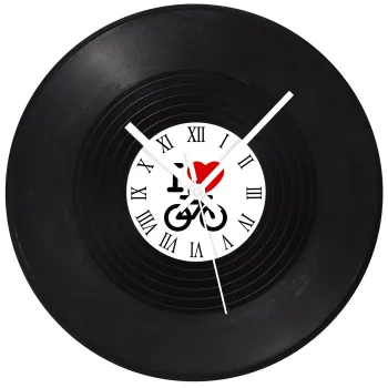 I love Bike, Ρολόι τοίχου Βινύλιο (30cm)