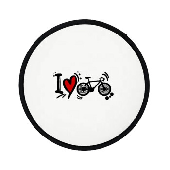 I love my bike, Βεντάλια υφασμάτινη αναδιπλούμενη με θήκη (20cm)