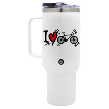 I love my bike, Mega Stainless steel Tumbler with lid, double wall 1,2L