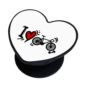 I love my bike, Phone Holders Stand  καρδιά Μαύρο Βάση Στήριξης Κινητού στο Χέρι