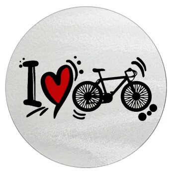 I love my bike, Επιφάνεια κοπής γυάλινη στρογγυλή (30cm)