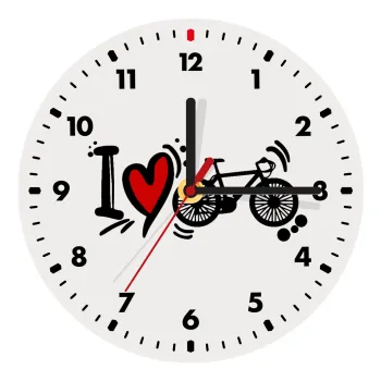 I love my bike, Ρολόι τοίχου ξύλινο (20cm)