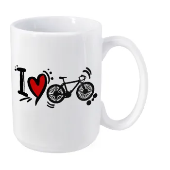 I love my bike, Κούπα Mega, κεραμική, 450ml