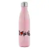 Metal mug thermos Pink Iridiscent (Stainless steel), double wall, 500ml