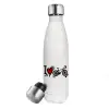 Metal mug thermos White (Stainless steel), double wall, 500ml
