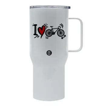 I love my bike, Mega Stainless steel Tumbler with lid, double wall 750L