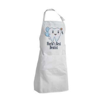 World's Best Dentist, Adult Chef Apron (with sliders and 2 pockets)