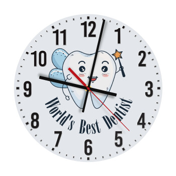 World's Best Dentist, Ρολόι τοίχου ξύλινο (30cm)