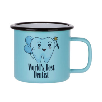 World's Best Dentist, Κούπα Μεταλλική εμαγιέ ΜΑΤ σιέλ 360ml