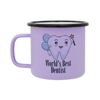 World's Best Dentist, Κούπα Μεταλλική εμαγιέ ΜΑΤ Light Pastel Purple 360ml