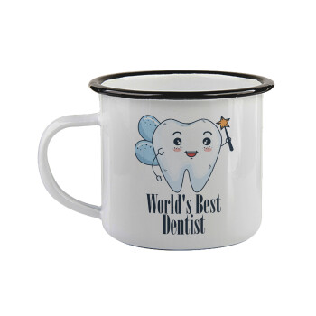 World's Best Dentist, Κούπα εμαγιέ με μαύρο χείλος 360ml