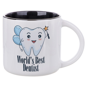 World's Best Dentist, Κούπα κεραμική 400ml Λευκή/Μαύρη