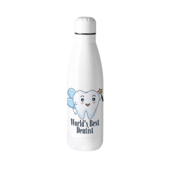 World's Best Dentist, Μεταλλικό παγούρι θερμός (Stainless steel), 500ml