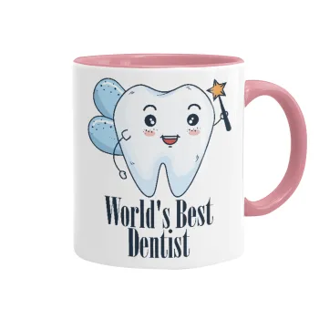 World's Best Dentist, Mug colored pink, ceramic, 330ml