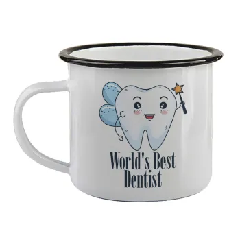 World's Best Dentist, Κούπα εμαγιέ με μαύρο χείλος 360ml