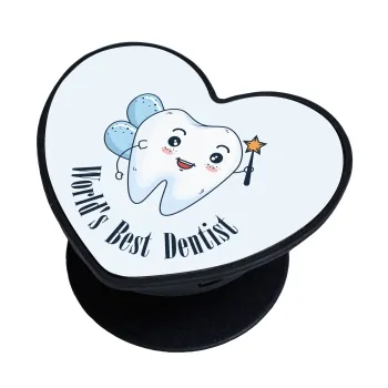 World's Best Dentist, Phone Holders Stand  καρδιά Μαύρο Βάση Στήριξης Κινητού στο Χέρι