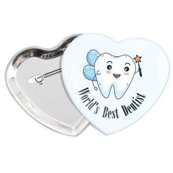 World's Best Dentist, Κονκάρδα παραμάνα καρδιά (57x52mm)