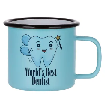 World's Best Dentist, Κούπα Μεταλλική εμαγιέ ΜΑΤ σιέλ 360ml