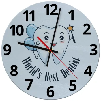 World's Best Dentist, Ρολόι τοίχου γυάλινο (30cm)
