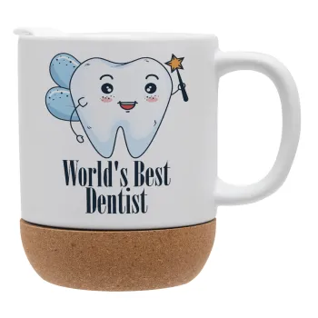 World's Best Dentist, Κούπα, κεραμική με βάση φελού και καπάκι (ΜΑΤ), 330ml