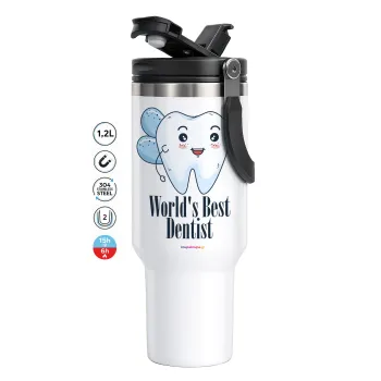 World's Best Dentist, Mega Stainless steel Tumbler with lid, double wall 1,2L
