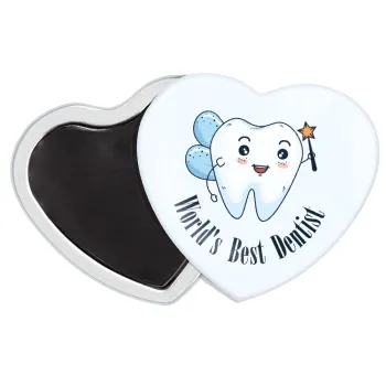 World's Best Dentist, Μαγνητάκι καρδιά (57x52mm)