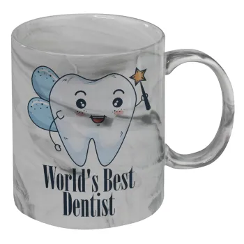 World's Best Dentist, Κούπα κεραμική, marble style (μάρμαρο), 330ml