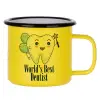 Metallic enamel MATT Yellow cup 360ml