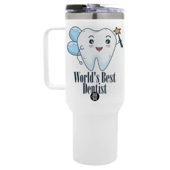 World's Best Dentist, Mega Tumbler με καπάκι, διπλού τοιχώματος (θερμό) 1,2L
