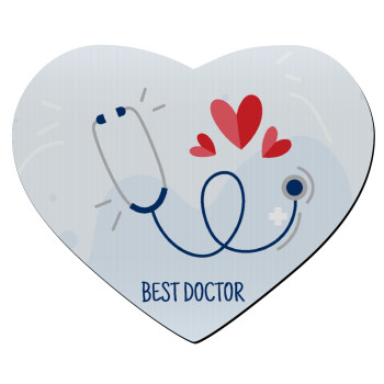 Best Doctor, Mousepad heart 23x20cm