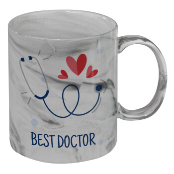 Best Doctor, Mug ceramic marble style, 330ml