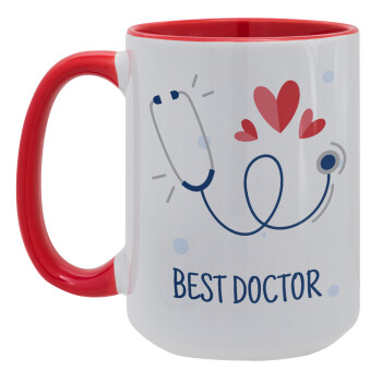 Best Doctor, Κούπα Mega 15oz, κεραμική Κόκκινη, 450ml