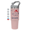 Pink color, 890ml (30oz) stainless Steel Tumbler with Handle