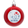 Red Christmas tree ornament bauble 8cm