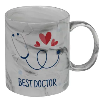Best Doctor, Κούπα κεραμική, marble style (μάρμαρο), 330ml