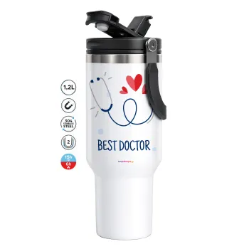 Best Doctor, Mega Stainless steel Tumbler with lid, double wall 1,2L