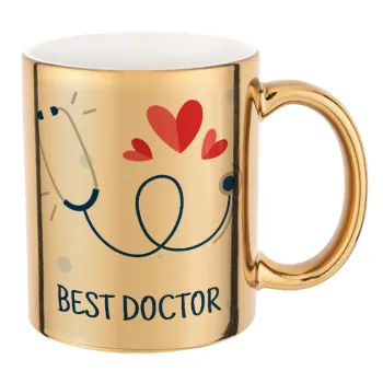 Best Doctor, Mug ceramic, gold mirror, 330ml
