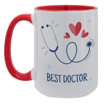Best Doctor, Κούπα Mega 15oz, κεραμική Κόκκινη, 450ml