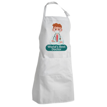 World's Best Doctor, Adult Chef Apron (with sliders and 2 pockets)