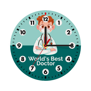 World's Best Doctor, Wooden wall clock (20cm)
