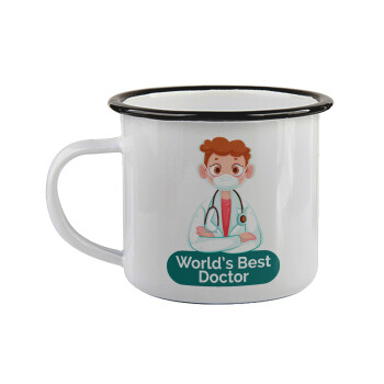 World's Best Doctor, Κούπα εμαγιέ με μαύρο χείλος 360ml