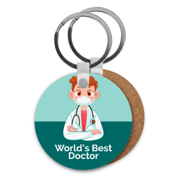 World's Best Doctor, Μπρελόκ Ξύλινο στρογγυλό MDF Φ5cm