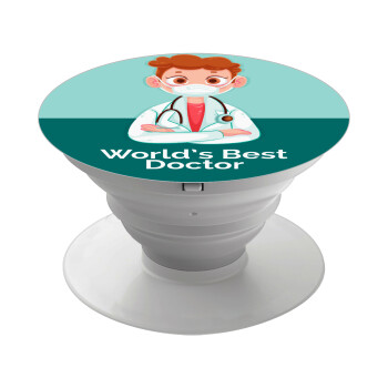 World's Best Doctor, Phone Holders Stand  White Hand-held Mobile Phone Holder